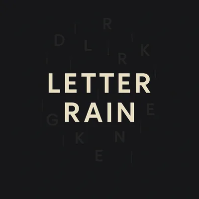 Letter Rain cover
